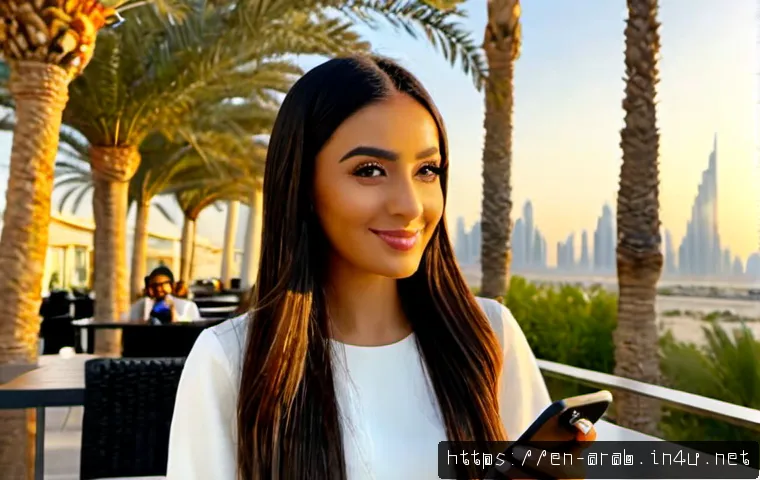 Home 17 아랍어권에서의 유명한 인스타그램 스타 - Photorealistic lifestyle portrait of a popular Arab social media creator in a stylish sunlit Dubai c...